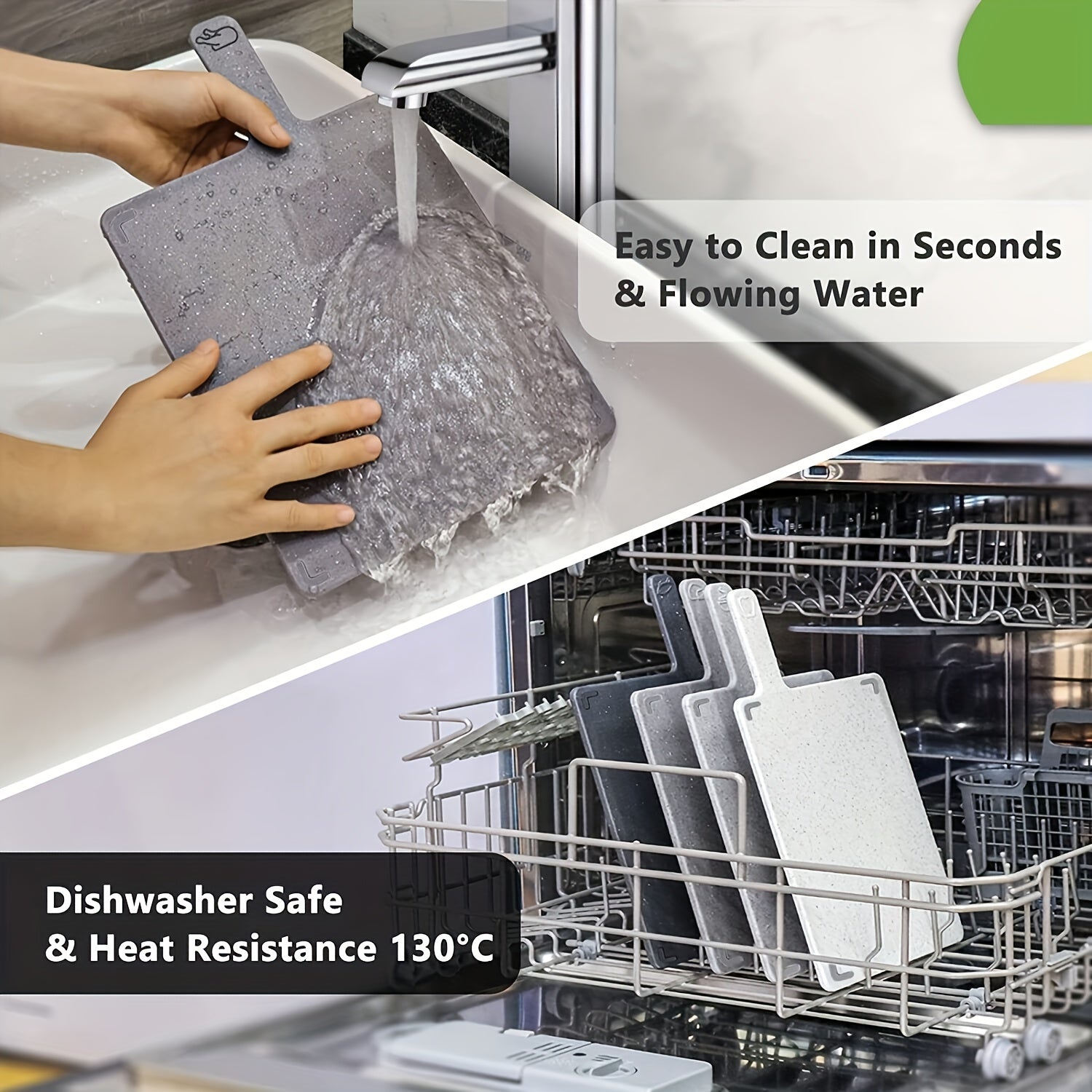 4-in-1 Heavy-Duty Kitchen Cutting Board Set With Removable Stand - Large Board With 4 Different Surfaces