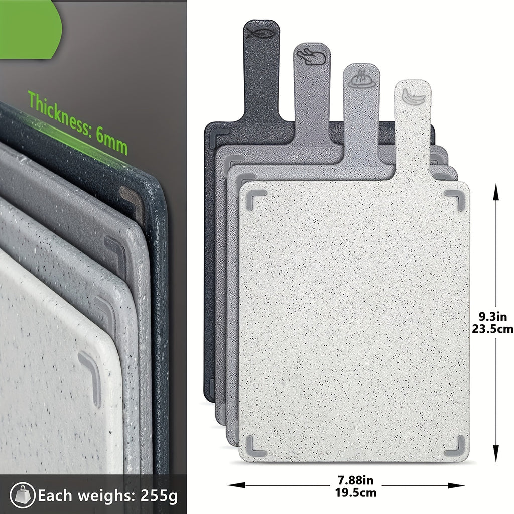 4-in-1 Heavy-Duty Kitchen Cutting Board Set With Removable Stand - Large Board With 4 Different Surfaces